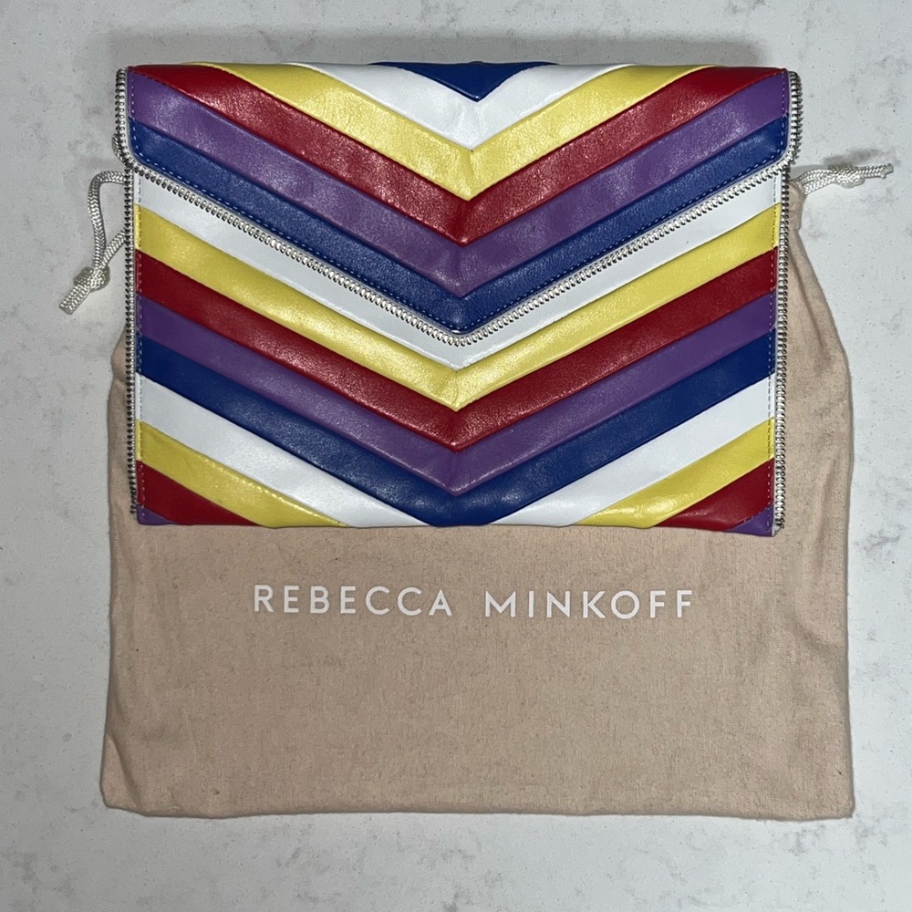 Rebecca Minkoff Multicolor Chevron Clutch
